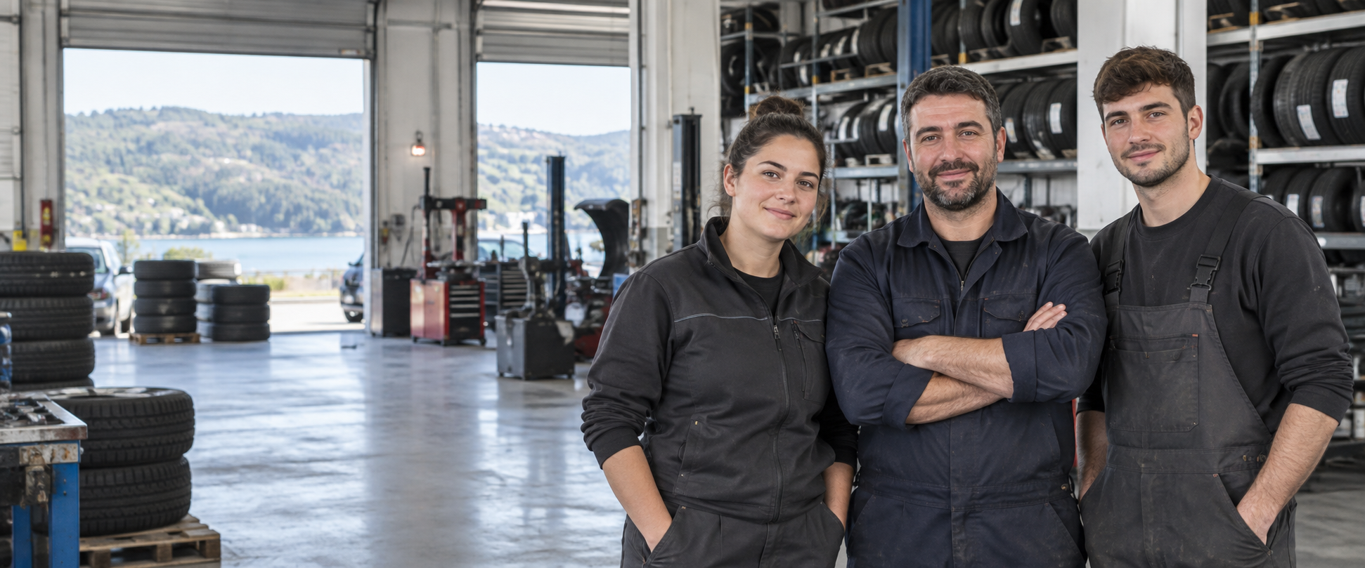 Equipo de taller colaborando en un entorno de trabajo